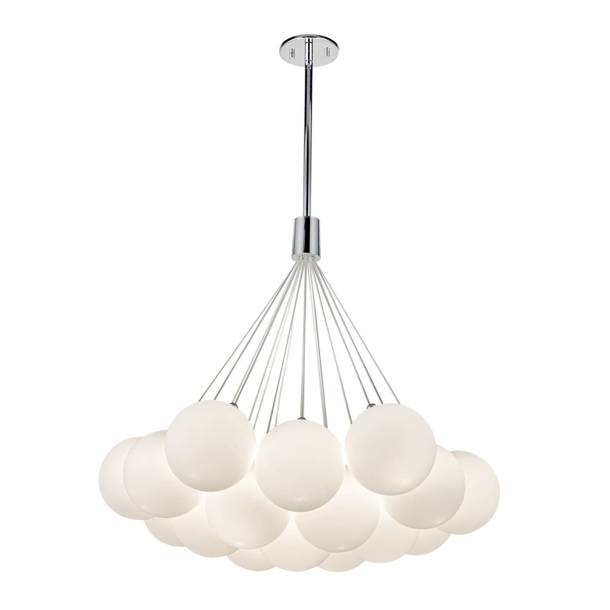 Chandelier Bolla - Verre d'opale 28" by Kuzco Lighting | Luminaires & cie