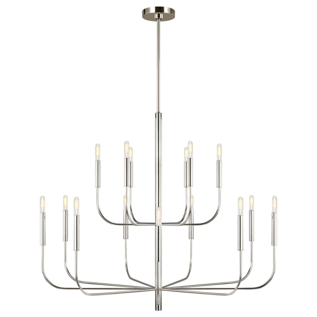 Chandelier Brianna - Nickel poli 48 3/4" by Visual Comfort Studio | Luminaires & cie