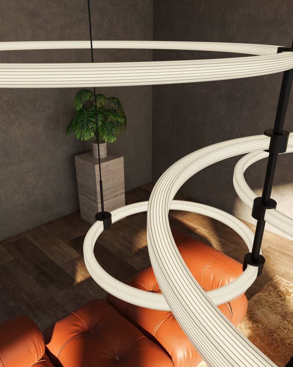 Chandelier Bruni - Noir by Kuzco Lighting | Luminaires & cie