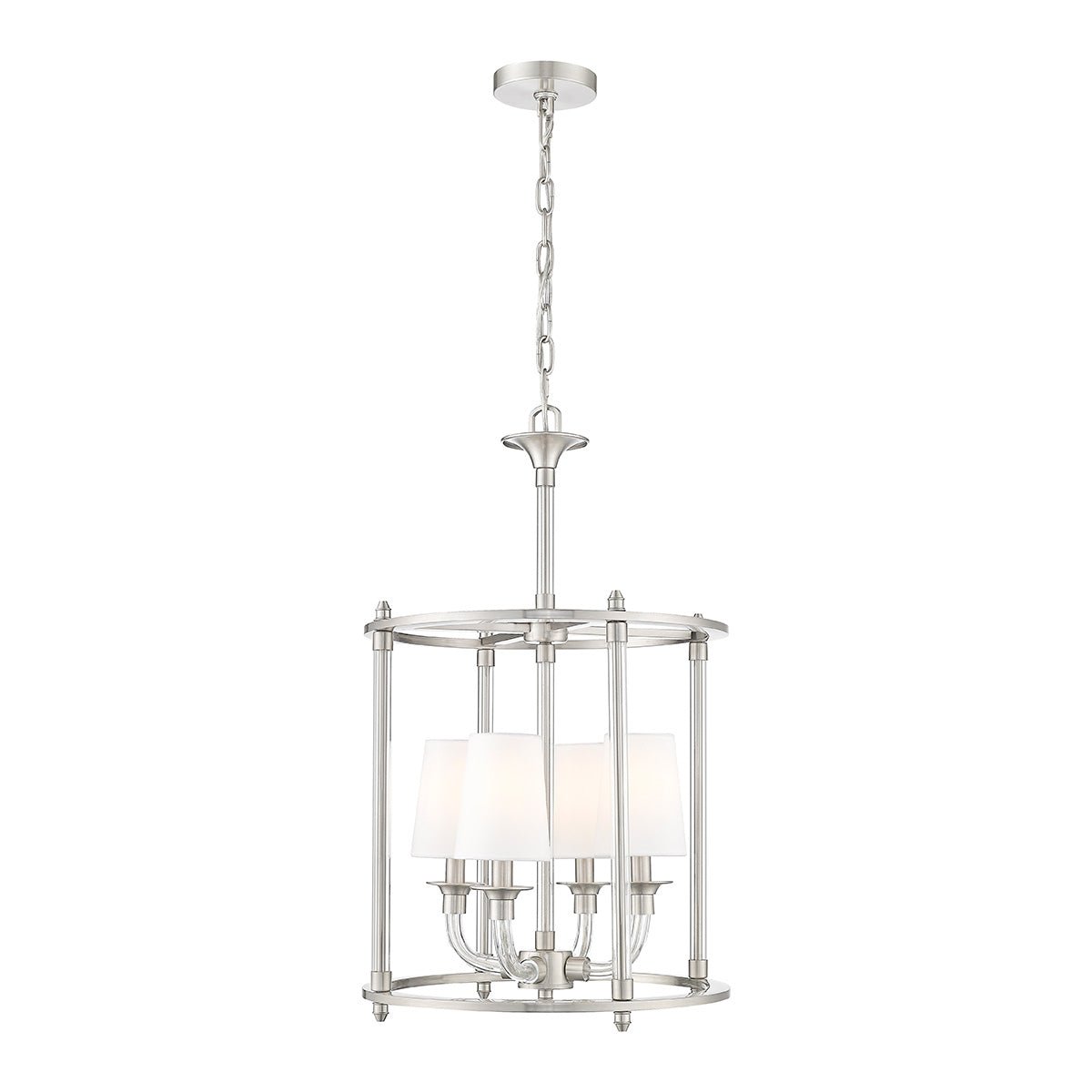 Chandelier Cage Katerina - Nickel brossé 16" by Z - Lite | Luminaires & cie