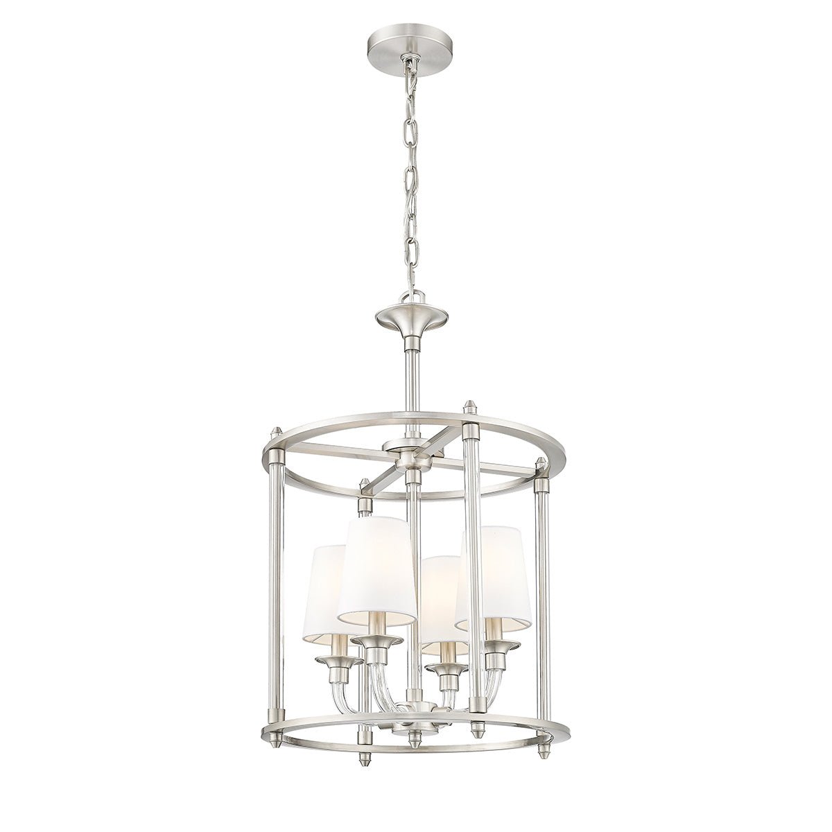Chandelier Cage Katerina - Nickel brossé 16" by Z - Lite | Luminaires & cie