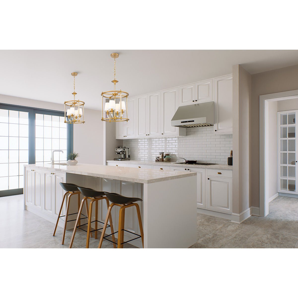 Chandelier Cage Katerina - Laiton frotté 16" by Z - Lite | Luminaires & cie