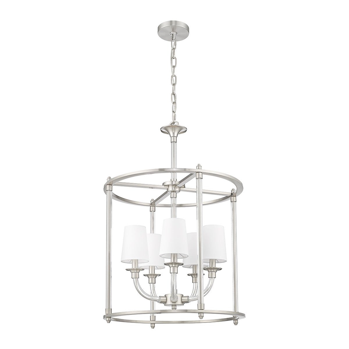 Chandelier Cage Katerina - Nickel brossé 20" by Z - Lite | Luminaires & cie