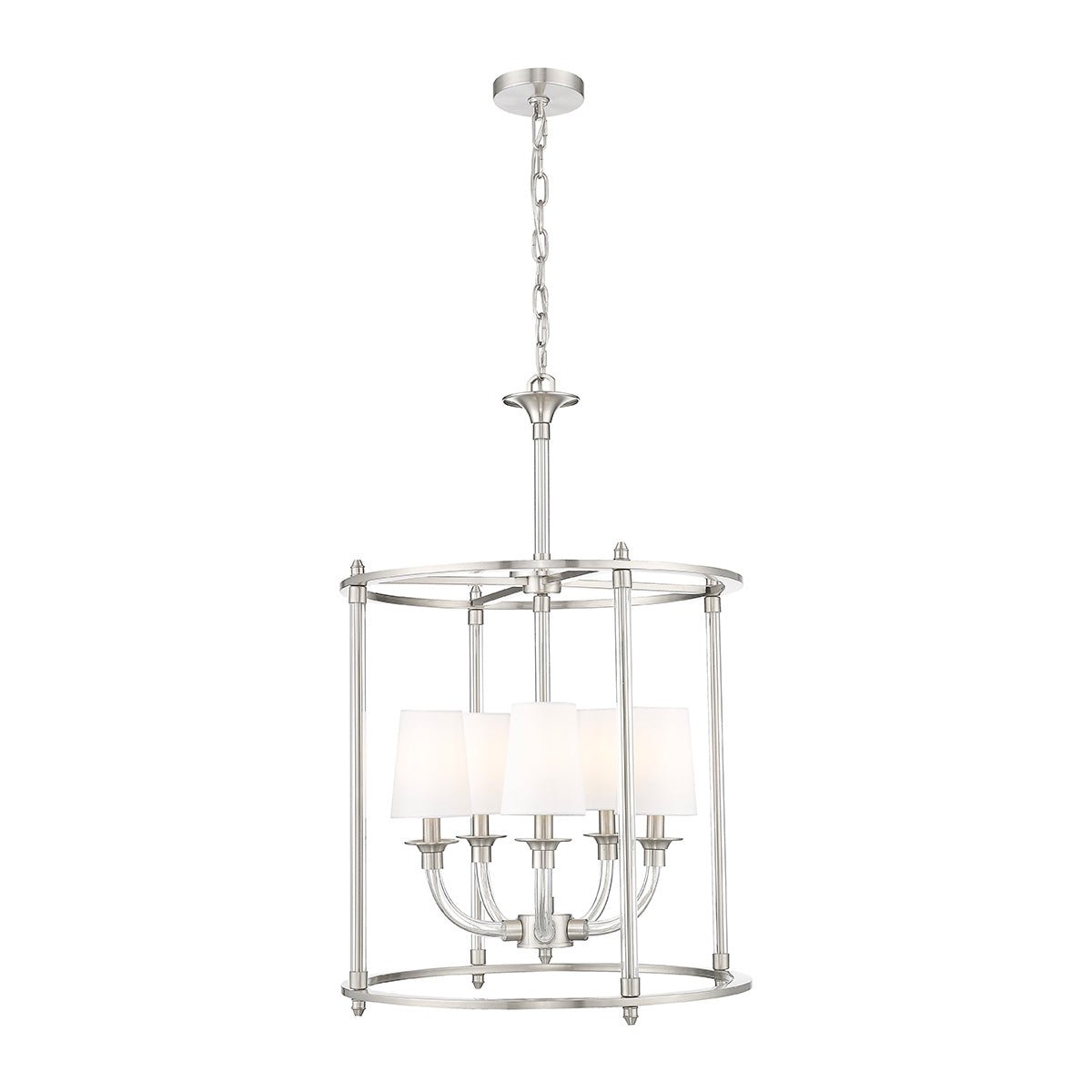 Chandelier Cage Katerina - Nickel brossé 20" by Z - Lite | Luminaires & cie