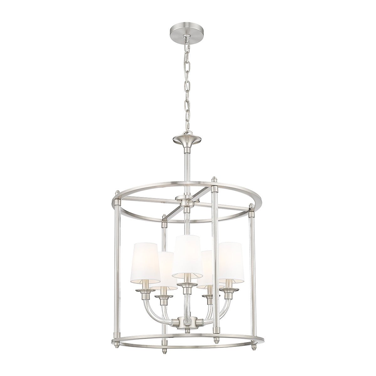 Chandelier Cage Katerina - Nickel brossé 20" by Z - Lite | Luminaires & cie