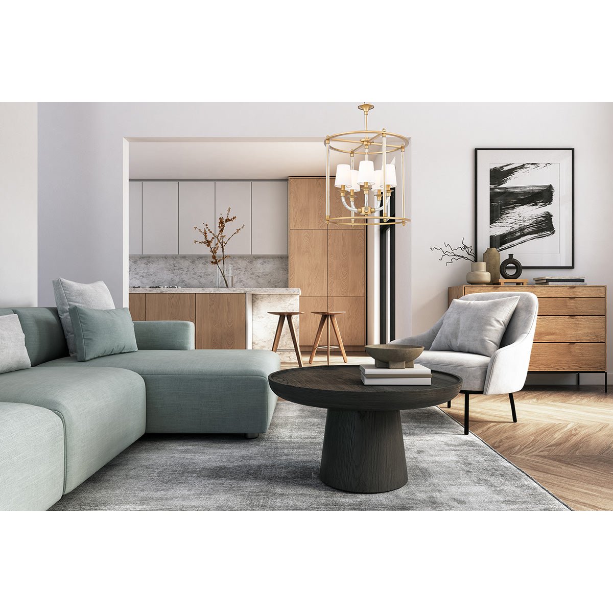 Chandelier Cage Katerina - Laiton frotté 20" by Z - Lite | Luminaires & cie