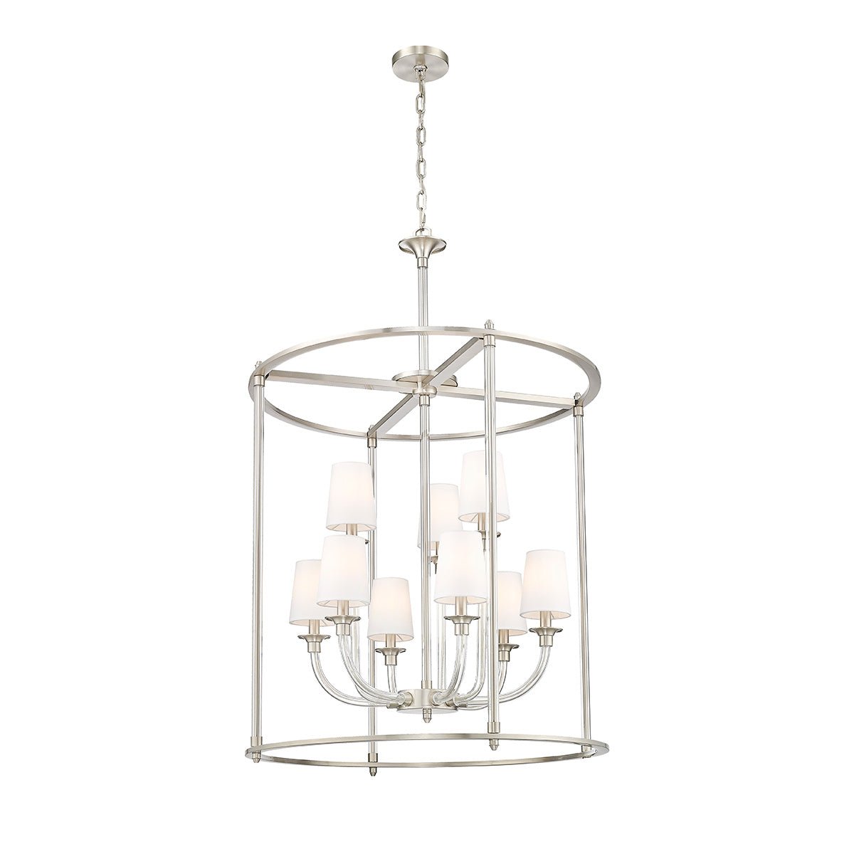 Chandelier Cage Katerina - Nickel brossé 28" by Z - Lite | Luminaires & cie