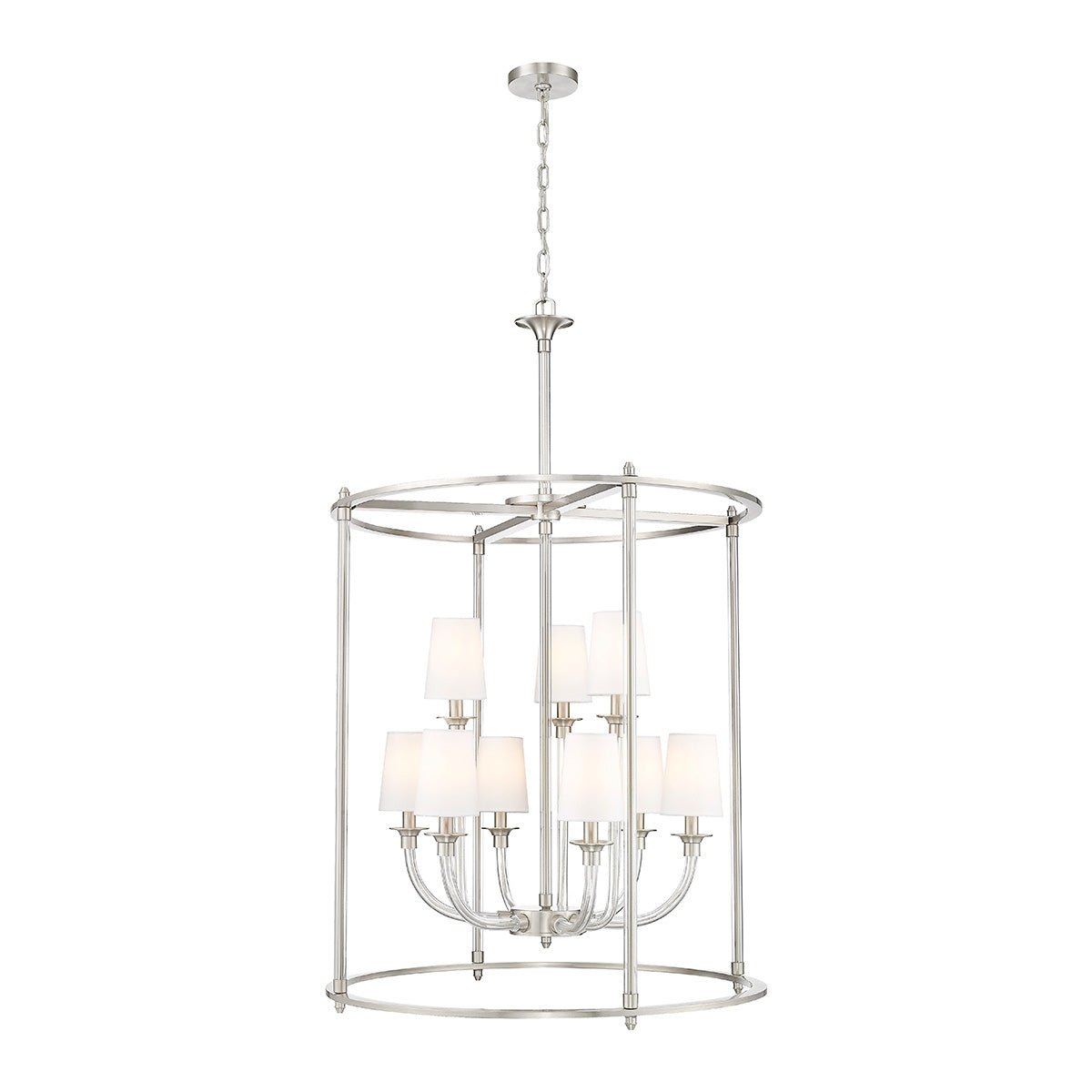 Chandelier Cage Katerina - Nickel brossé 28" by Z - Lite | Luminaires & cie
