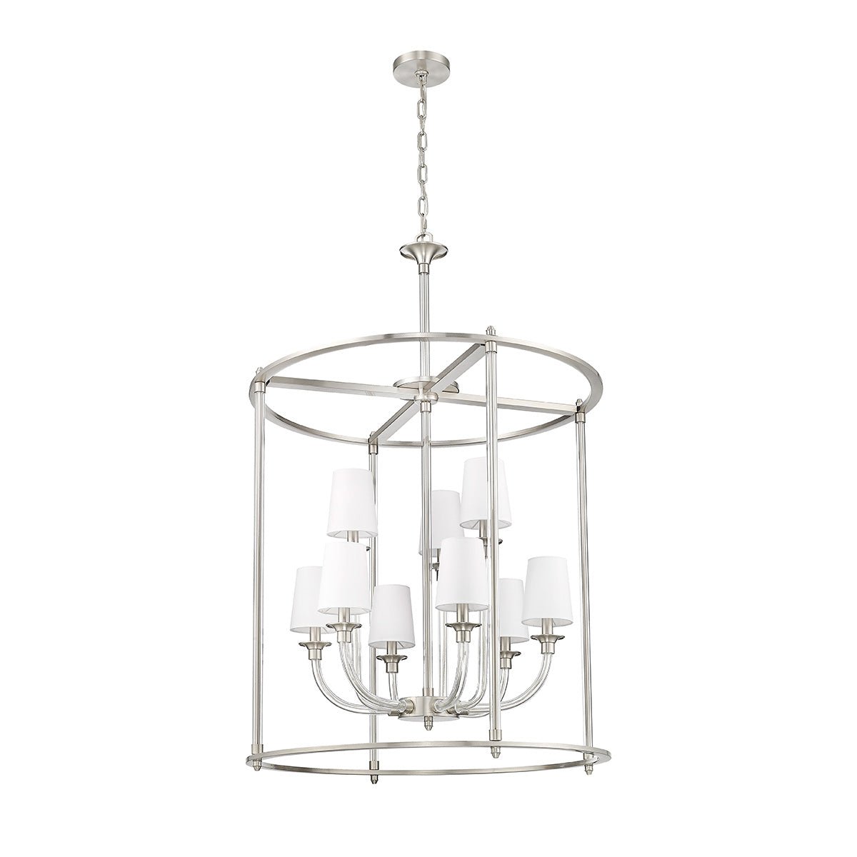 Chandelier Cage Katerina - Nickel brossé 28" by Z - Lite | Luminaires & cie