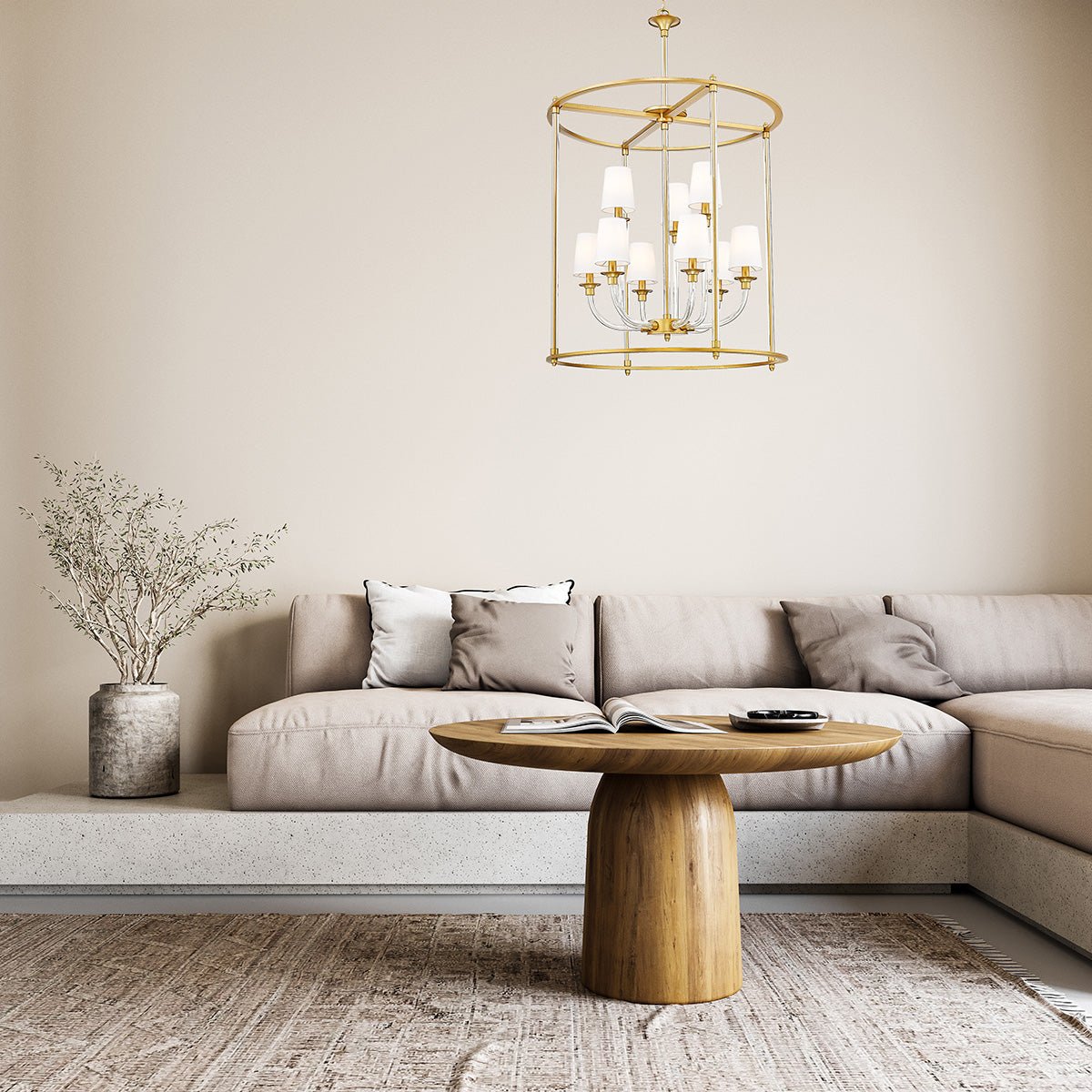 Chandelier Cage Katerina - Laiton frotté 28" by Z - Lite | Luminaires & cie