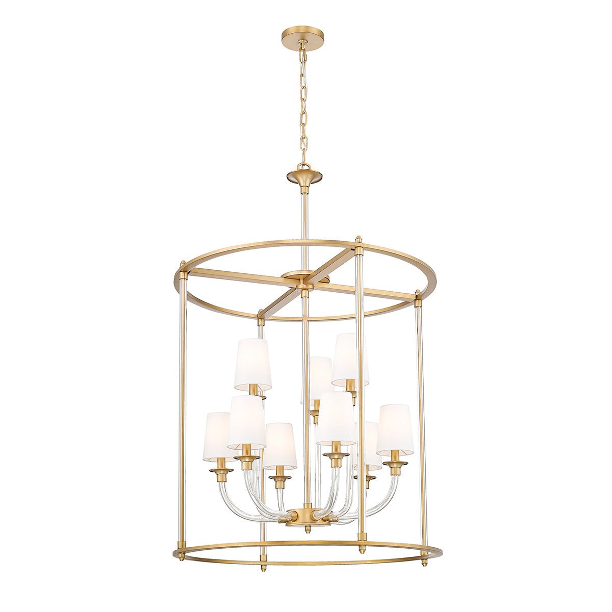 Chandelier Cage Katerina - Laiton frotté 28" by Z - Lite | Luminaires & cie
