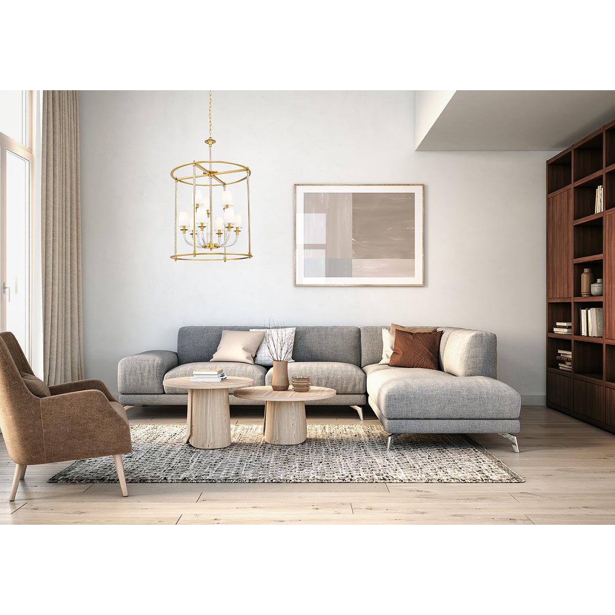 Chandelier Cage Katerina - Laiton frotté 28" by Z - Lite | Luminaires & cie