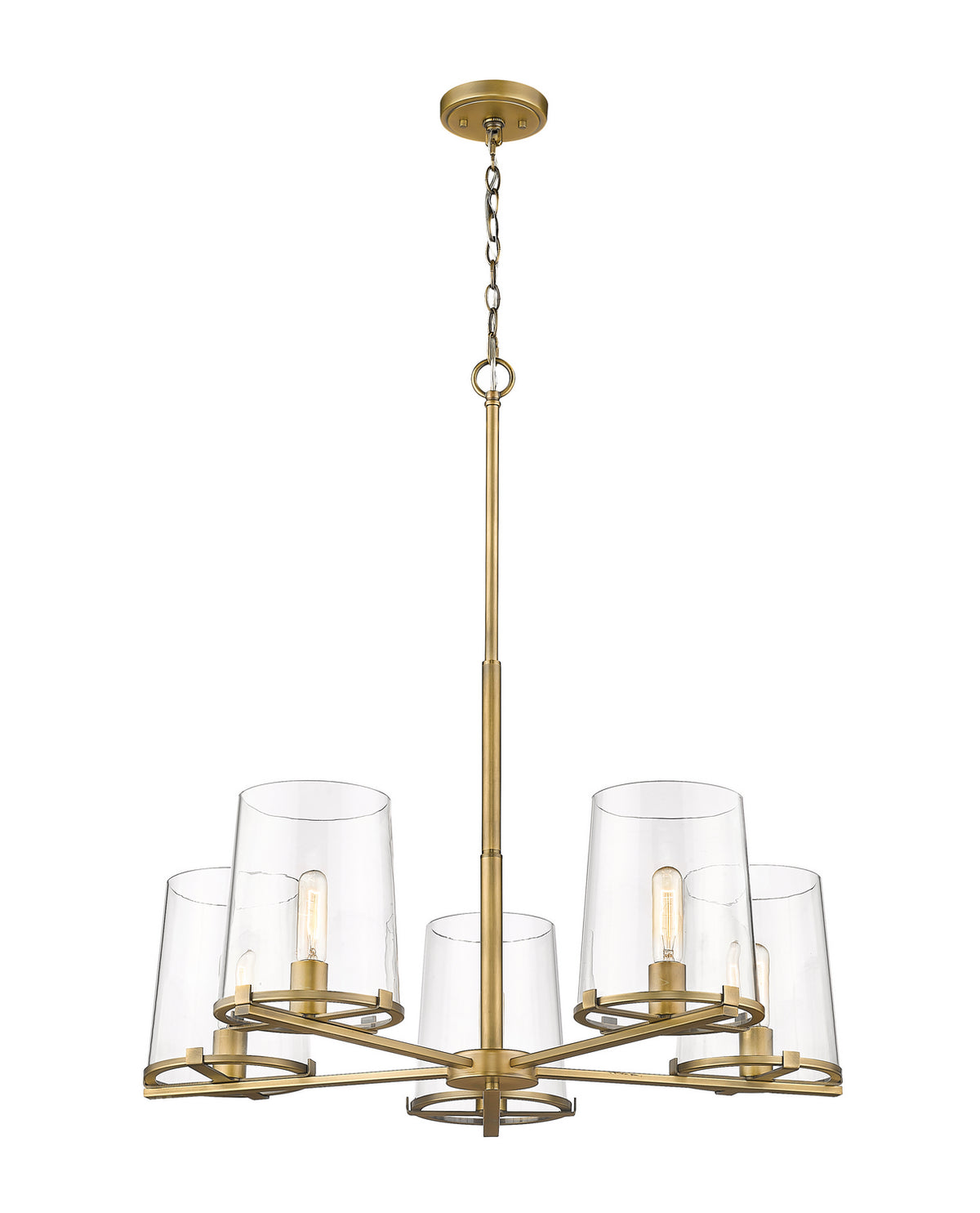 Lustre Callista Laiton frotté, 33" – Z-Lite
