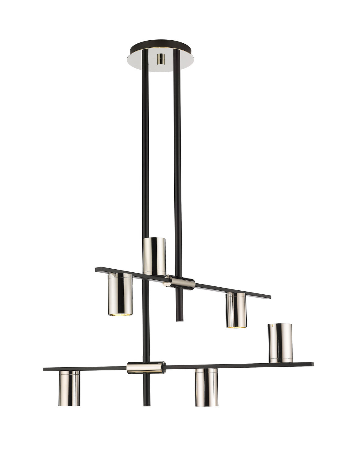 Lustre Calumet Noir mat + Nickel poli, 30" – Z-Lite