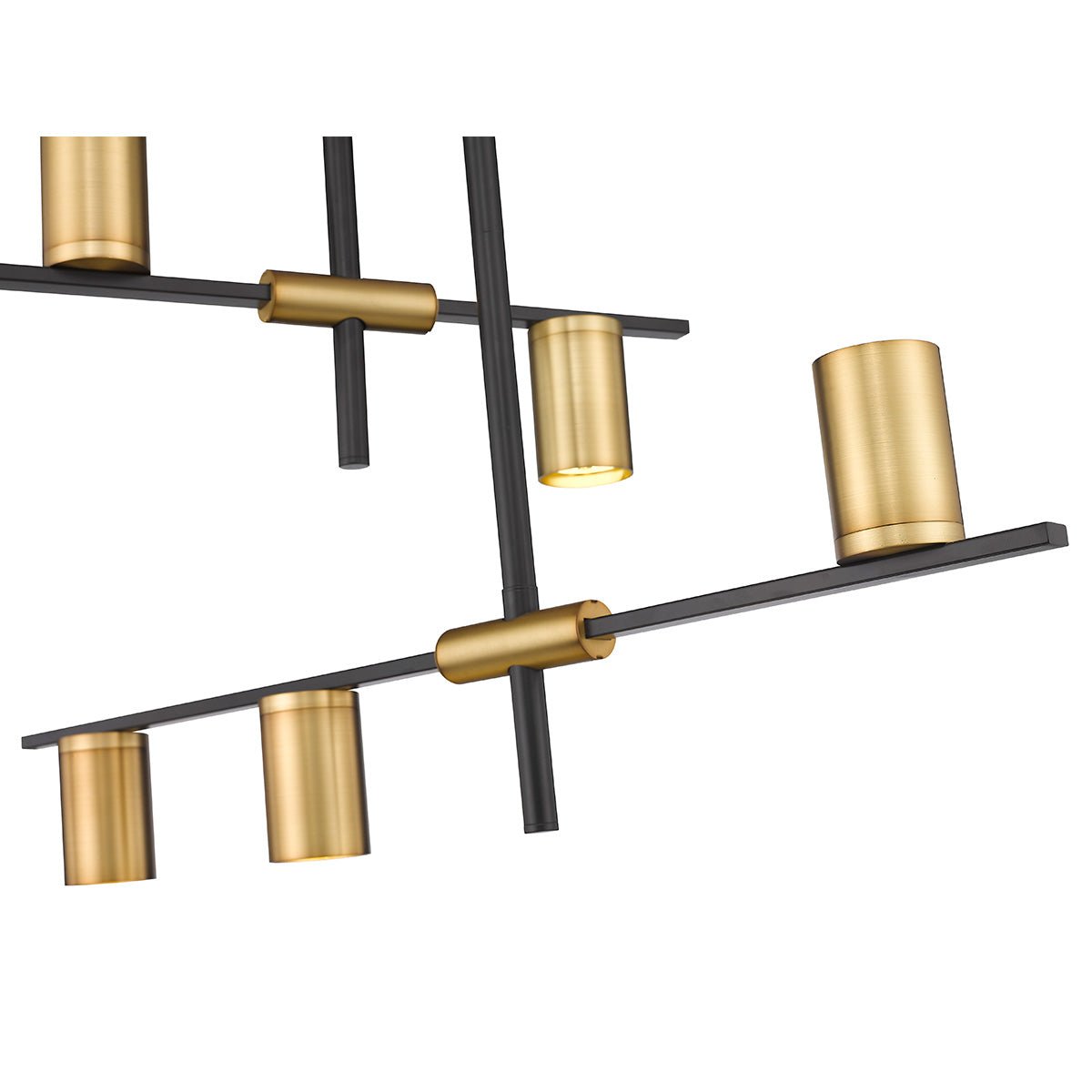 Chandelier Calumet - Noir mat + Laiton vieilli 18" 16 1/2" by Z - Lite | Luminaires & cie