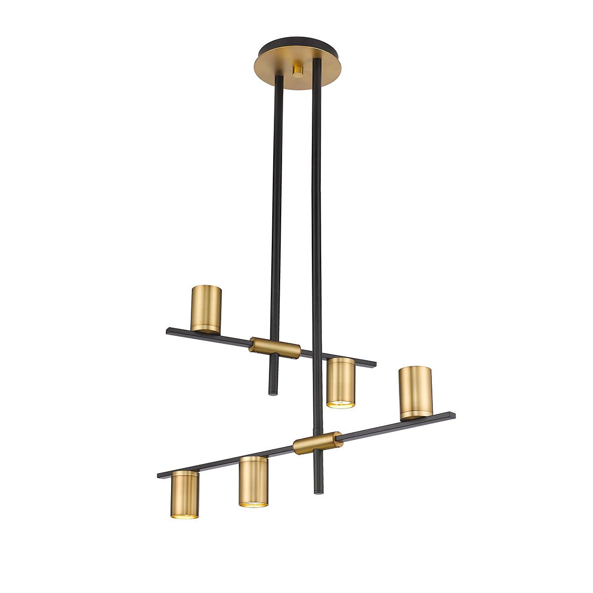 Chandelier Calumet - Noir mat + Laiton vieilli 18" 16 1/2" by Z - Lite | Luminaires & cie