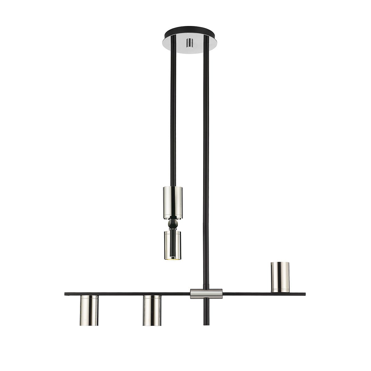Chandelier Calumet - Noir mat + Nickel poli 18" 16 1/2" by Z - Lite | Luminaires & cie