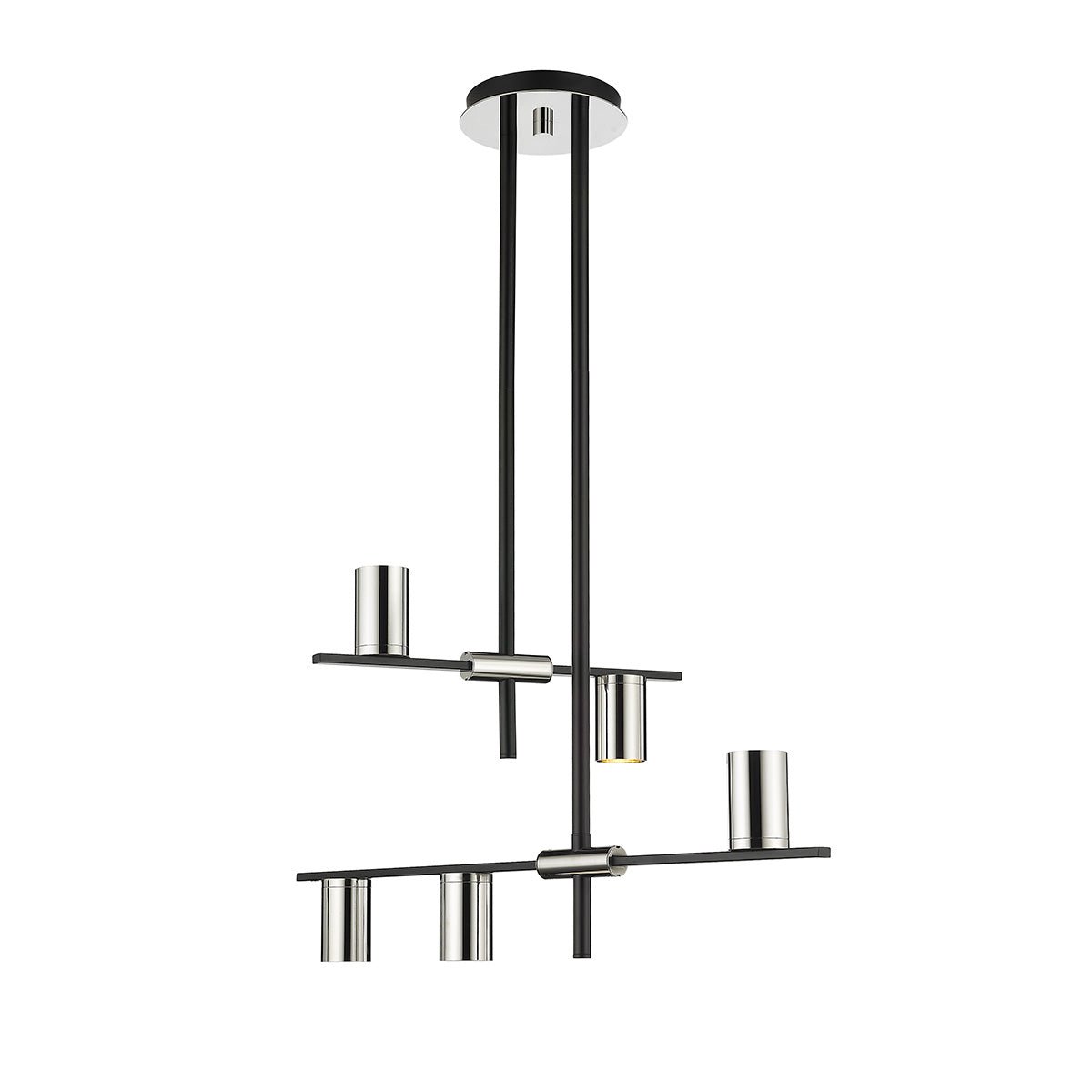 Chandelier Calumet - Noir mat + Nickel poli 18" 16 1/2" by Z - Lite | Luminaires & cie