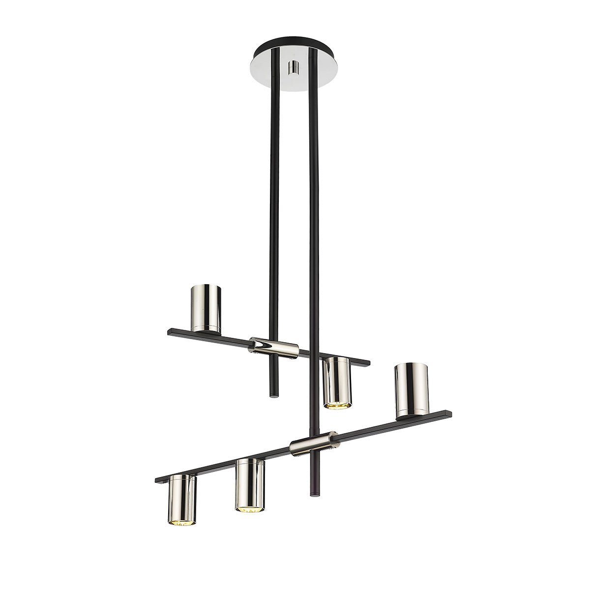 Chandelier Calumet - Noir mat + Nickel poli 18" 16 1/2" by Z - Lite | Luminaires & cie