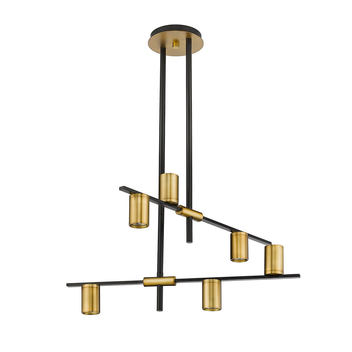 Chandelier Calumet - Noir mat + Laiton vieilli 30" 16 1/2" by Z - Lite | Luminaires & cie