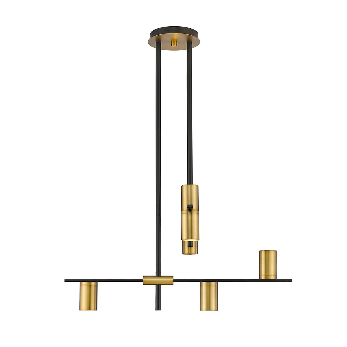 Chandelier Calumet - Noir mat + Laiton vieilli 30" 16 1/2" by Z - Lite | Luminaires & cie