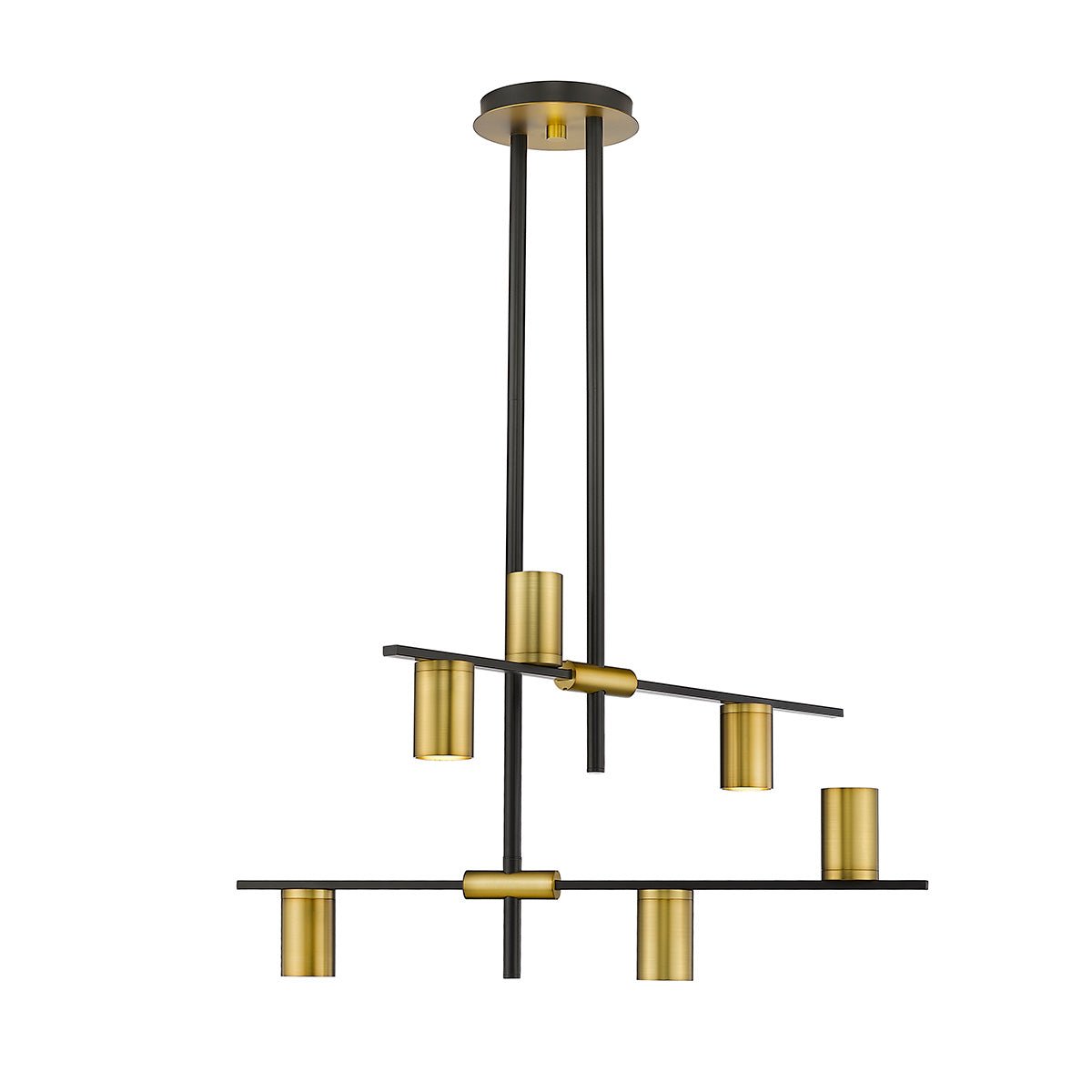 Chandelier Calumet - Noir mat + Laiton vieilli 30" 16 1/2" by Z - Lite | Luminaires & cie