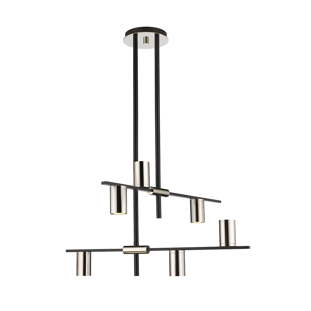 Chandelier Calumet - Noir mat + Nickel poli 30" 16 1/2" by Z - Lite | Luminaires & cie