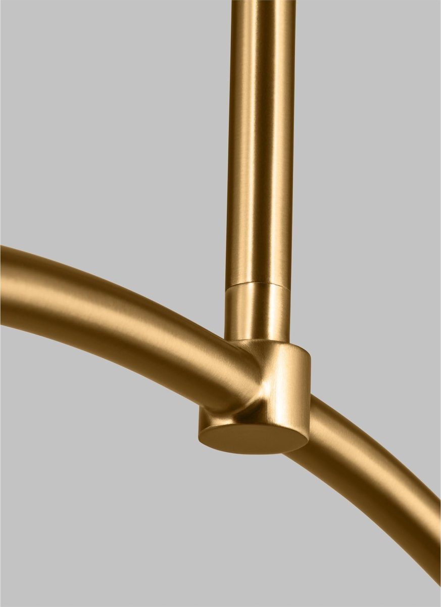 Chandelier Cambre - Noir de minuit et laiton brunis by Visual Comfort Studio | Luminaires & cie