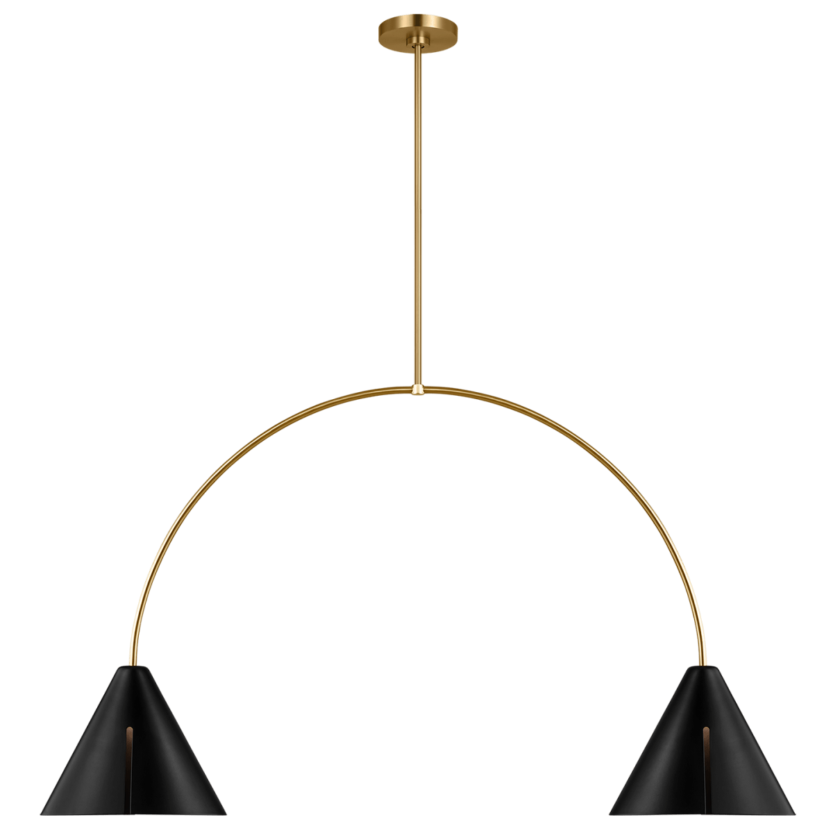 Chandelier Cambre - Noir de minuit et laiton brunis by Visual Comfort Studio | Luminaires & cie