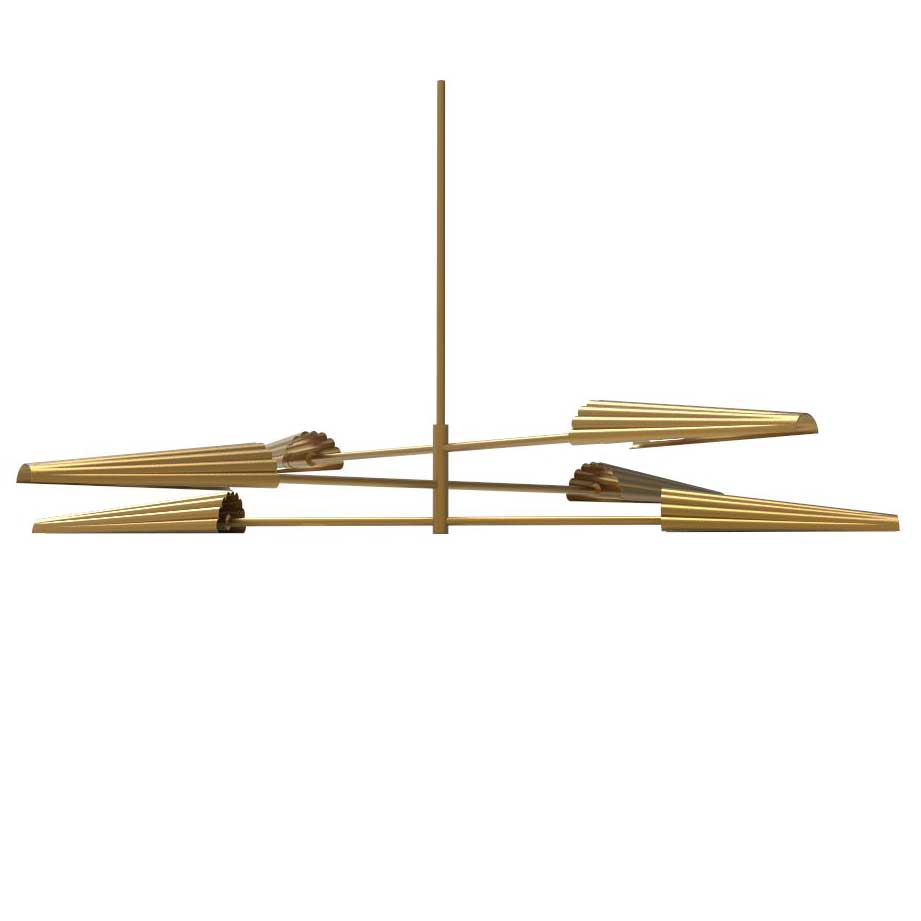 Chandelier Cassie - Laiton vieilli by Dainolite | Luminaires & cie