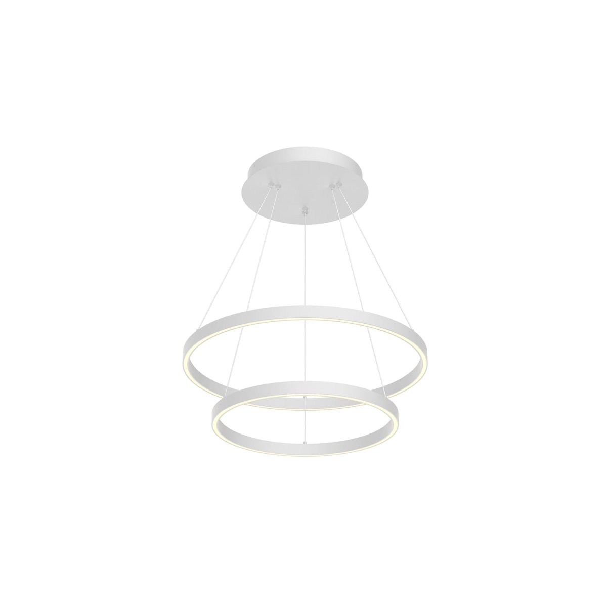 Chandelier Cerchio - Blanc 23 5/8" 2 - étages / Éclairage haut + bas by Kuzco Lighting | Luminaires & cie