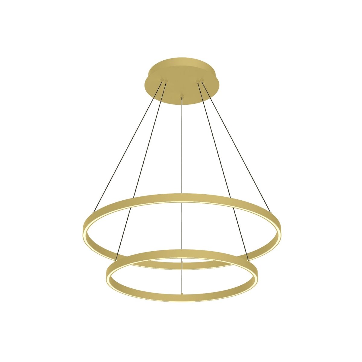 Chandelier Cerchio - Or brossé 31 1/2" 2 - étages / Éclairage haut + bas by Kuzco Lighting | Luminaires & cie