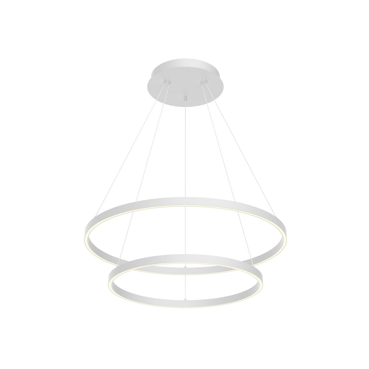 Chandelier Cerchio - Blanc 31 1/2" 2 - étages / Éclairage haut + bas by Kuzco Lighting | Luminaires & cie