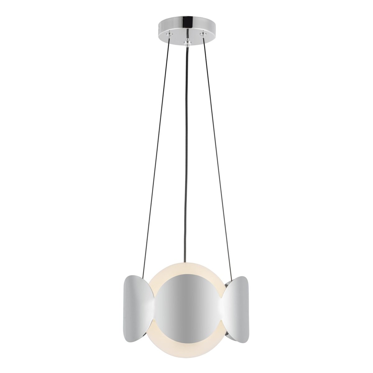 Chandelier Ciel - Chrome / Opale Verre by Kuzco Lighting | Luminaires & cie