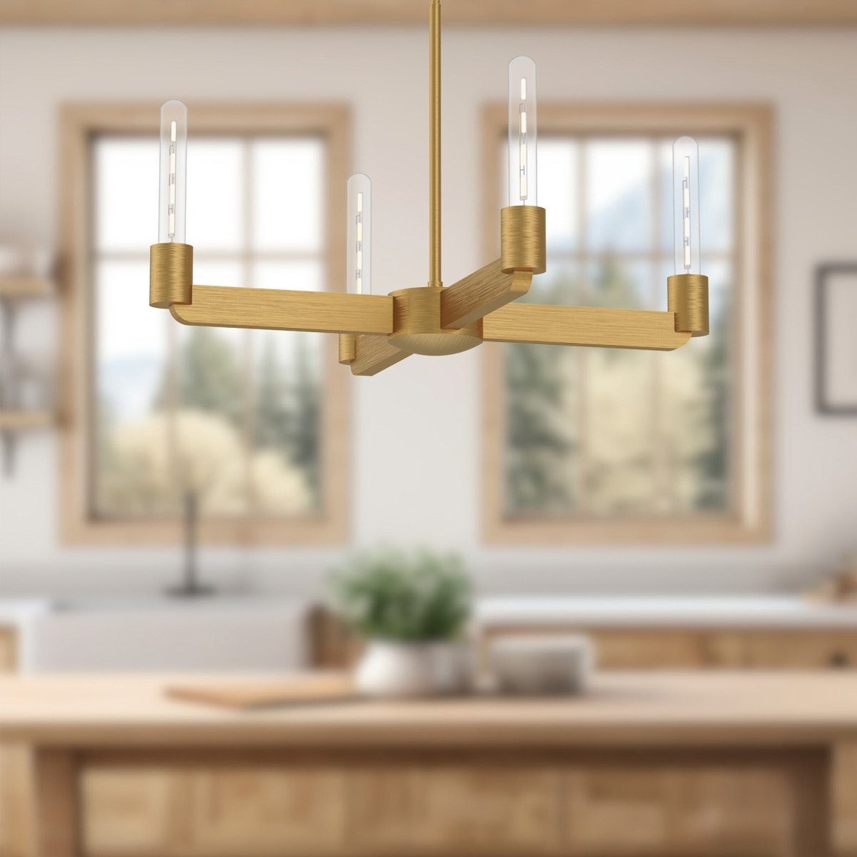 Chandelier Claire - Or vieilli 25" by Alora Lighting | Luminaires & cie