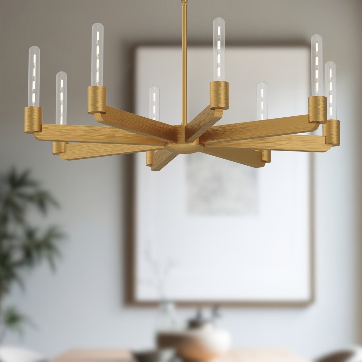 Chandelier Claire - Or vieilli 32" by Alora Lighting | Luminaires & cie