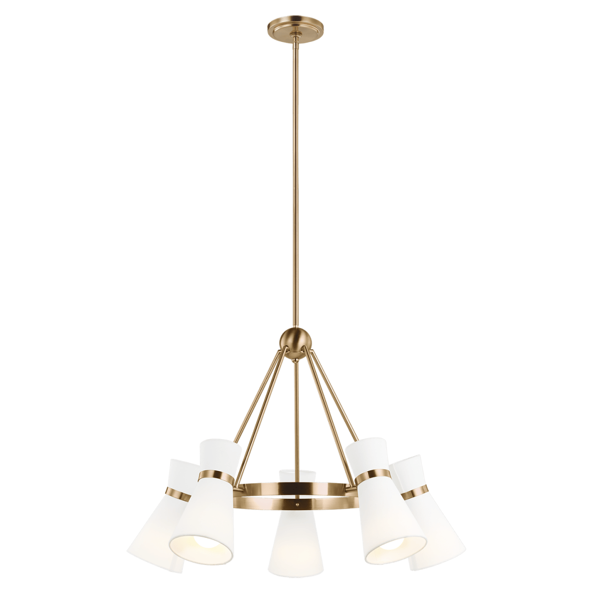 Chandelier Clark - Laiton satiné by Visual Comfort Studio | Luminaires & cie