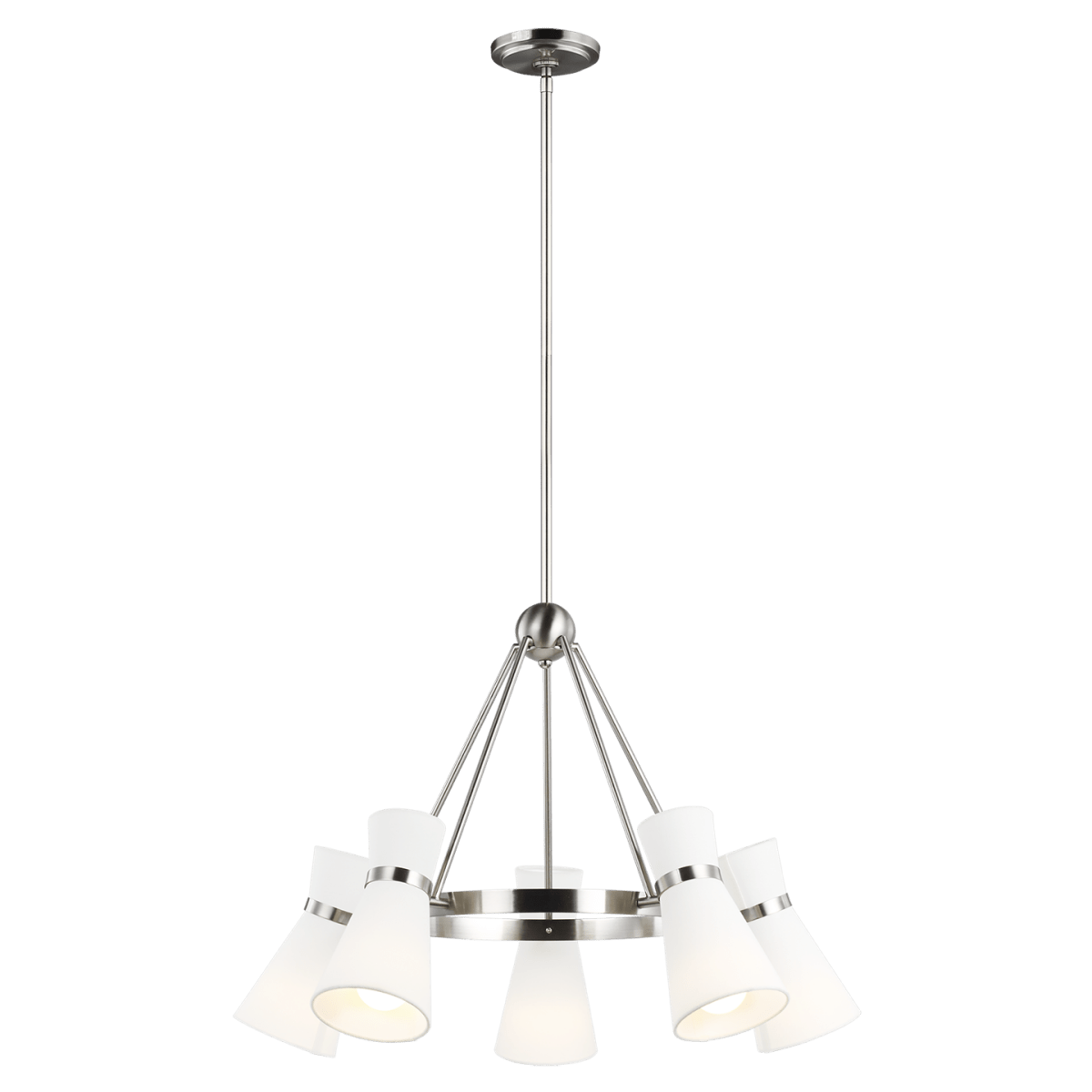 Chandelier Clark - Nickel brossé by Visual Comfort Studio | Luminaires & cie