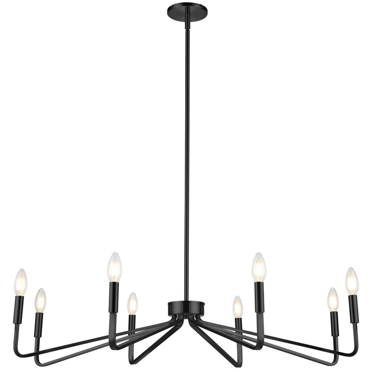 Lustre Clayton 38", Noir / Noir mat – Dainolite