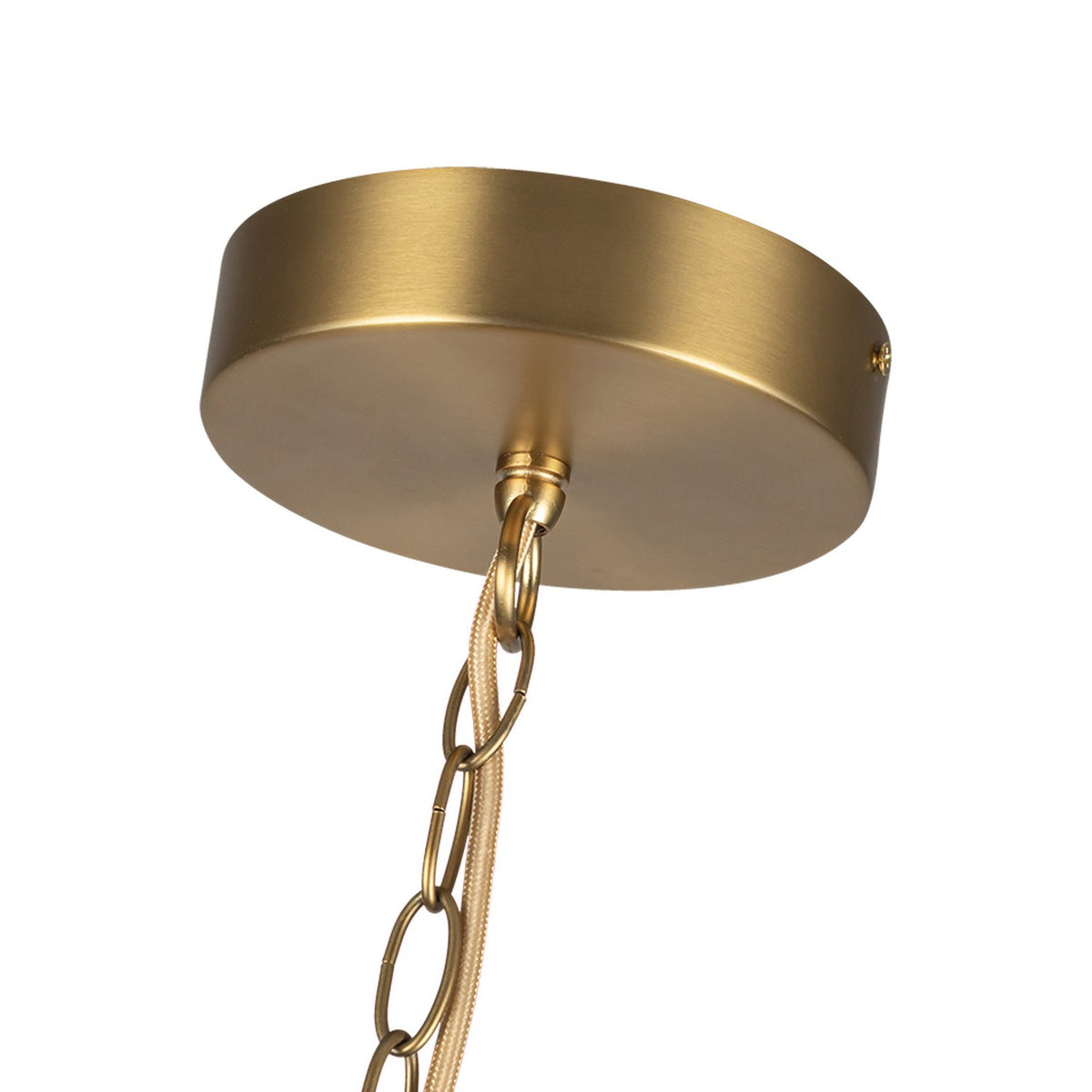 Suspension Cleo Or brossé/Verre opale – vue 5