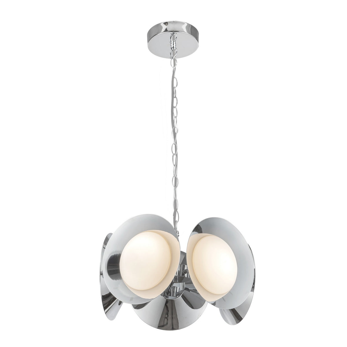 Suspension Cleo Chrome / Opale – Kuzco Lighting