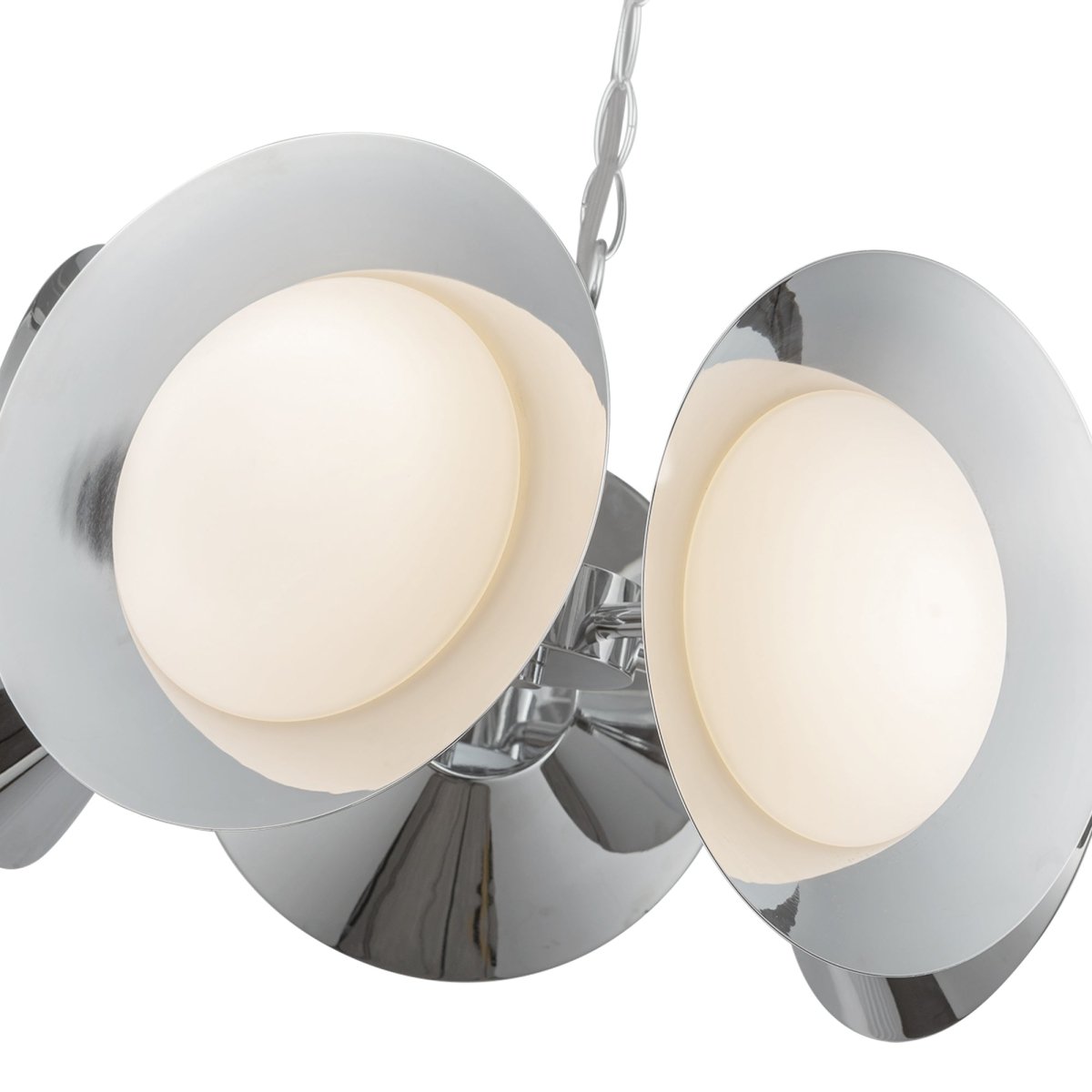 Chandelier Cleo - Chrome / Opale Verre by Kuzco Lighting | Luminaires & cie
