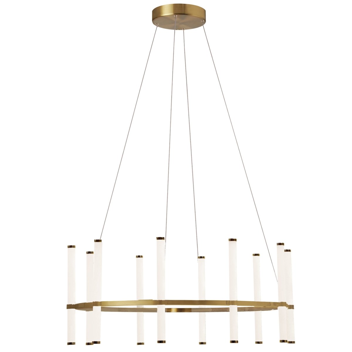 Chandelier Corvette - Laiton âgé 32" by Dainolite | Luminaires & cie