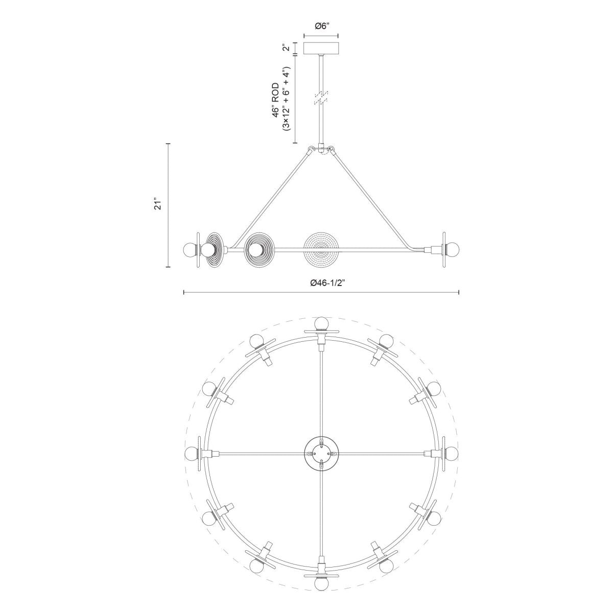 Chandelier Dahlia - Bronze / Albâtre urbain by Alora Lighting | Luminaires & cie