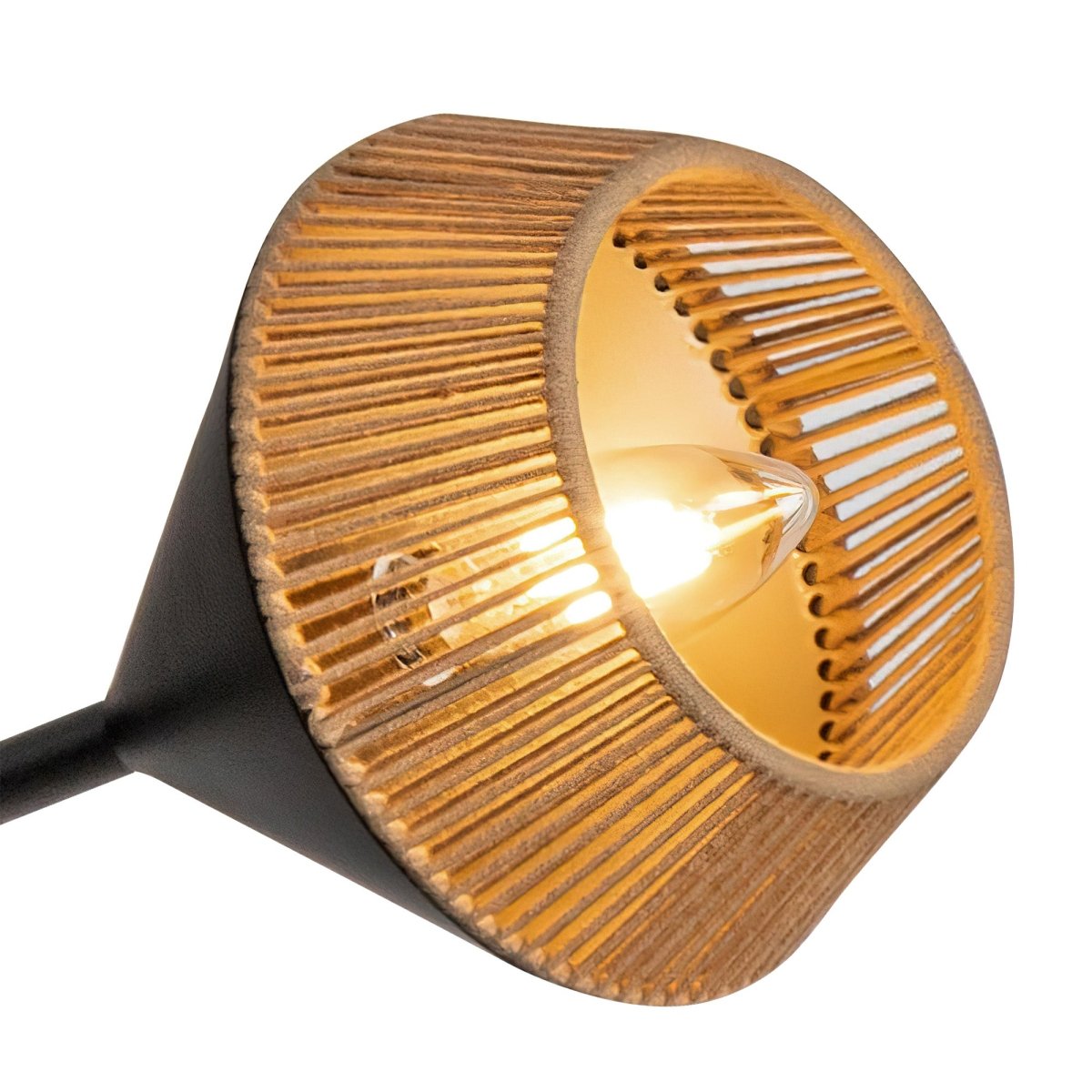 Chandelier Daphne - Corde de coton noir / marron mat by Alora Lighting | Luminaires & cie