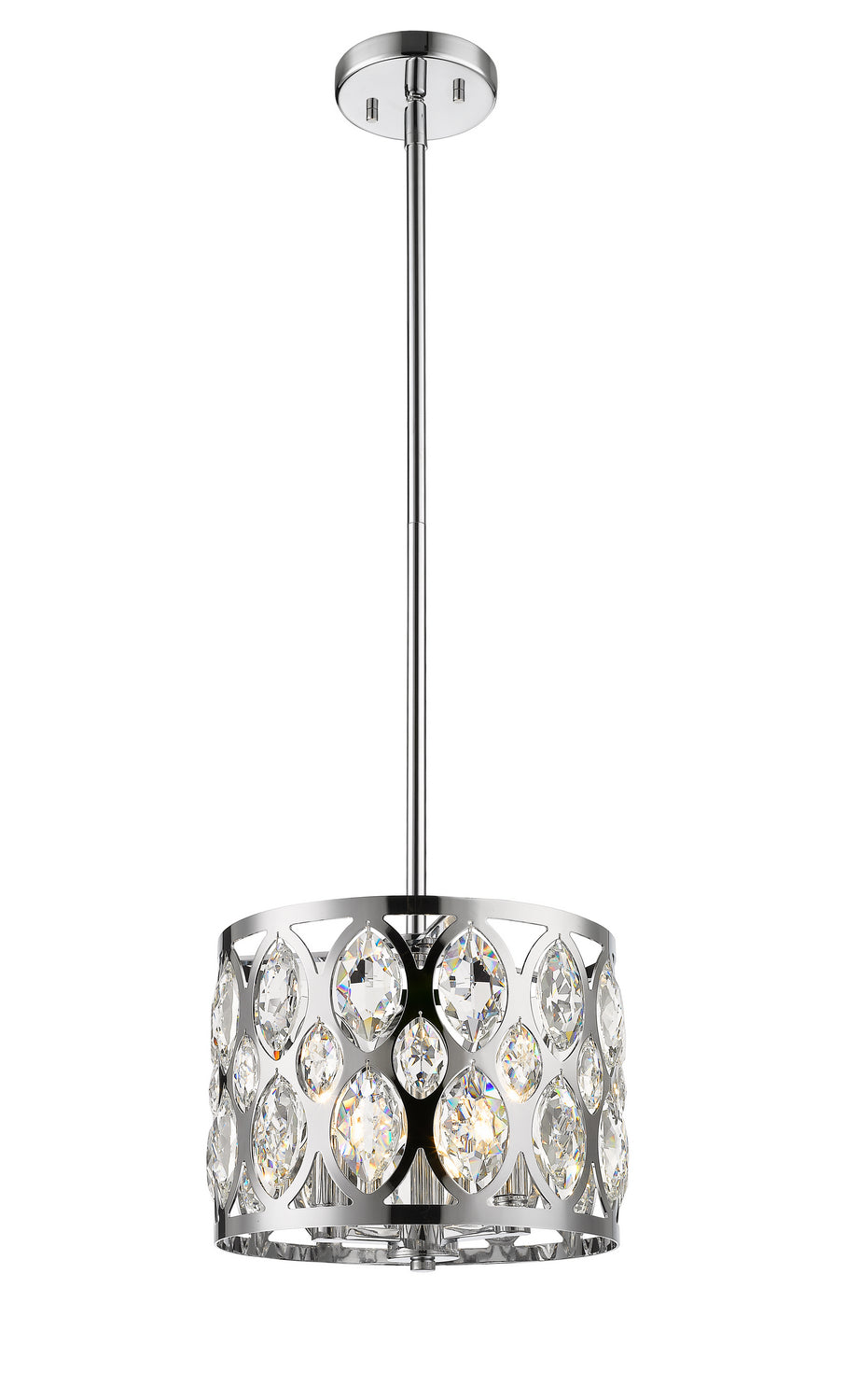 Suspension Dealey Chrome, 12" – vue 2