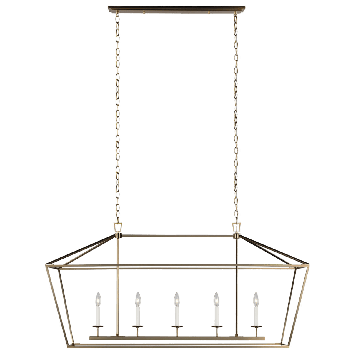 Chandelier Dianna - Laiton satiné Ampoules DEL incluses by Visual Comfort Studio | Luminaires & cie