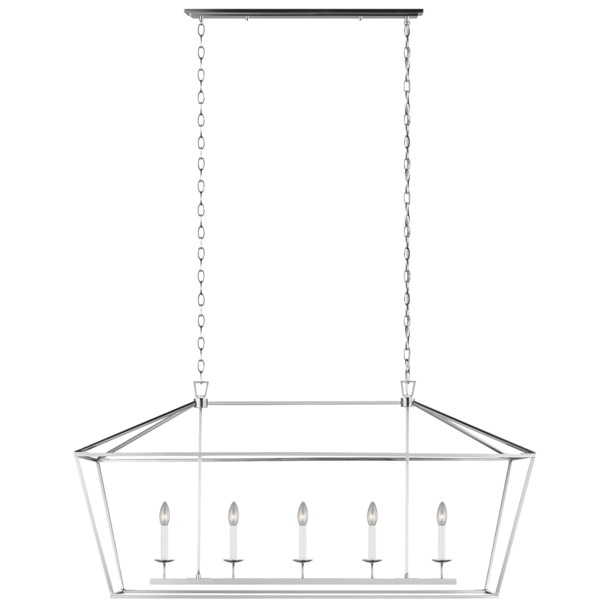 Chandelier Dianna - Nickel brossé Ampoules DEL incluses by Visual Comfort Studio | Luminaires & cie