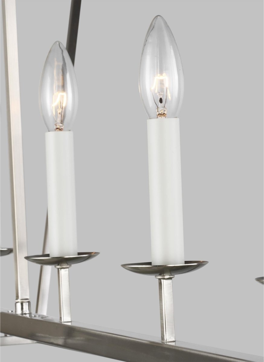 Chandelier Dianna - Nickel brossé Ampoules DEL incluses by Visual Comfort Studio | Luminaires & cie
