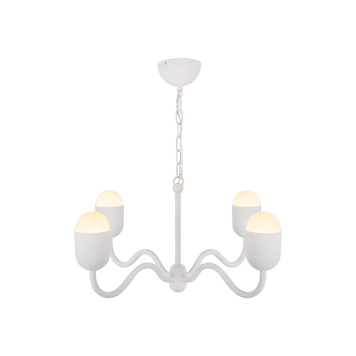 Chandelier Effie - Verre blanc / opale antique 27" by Alora Lighting | Luminaires & cie